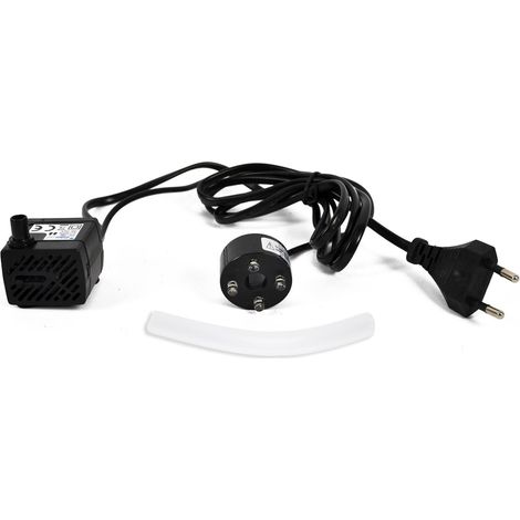 Pompa sommersa 7 W nebulizzatore ad acqua motorino per cascata e fontana effetto nebbia 4 led bianco freddo (1/3)