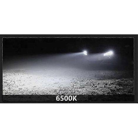 Lot de 2 ampoules LED H1, H6, H7, HB3, HB4, 9005, 9006, H8, H11, H3 pour moto, 12 V/24 V, couleur blanc chaud 6500 K (16000 lm). (1/5)