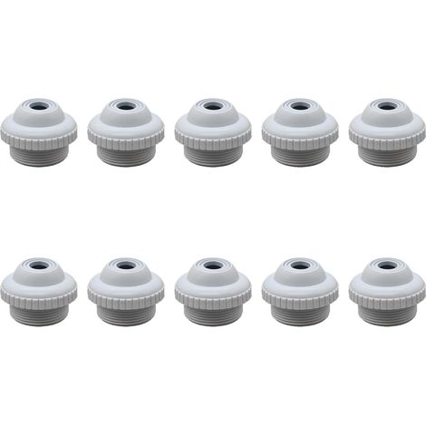 10X Buse de Massage de Retour de Spa de Piscine Buse de Massage Entrée Sortie Buse de Baignoire avec Outil de Piscine à Globe Oculaire à Jet Réglable (1/5)