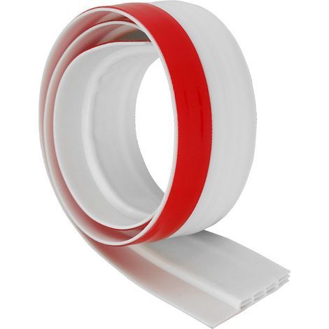 [6 trous] 1 mètre blanc 50 mm de large [scellé 10-30 mm]Bas de porte anti-courant d'air & étanchéité porte, idéal pour l'isolation contre le froid(1 x blanc)