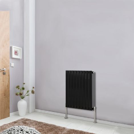 NRG Designer Radiator Flat Panel Central Heating Rads Black Horizontal Single 600x612mm (1/5)