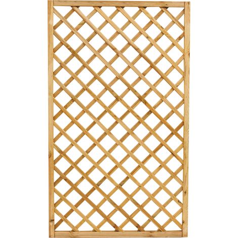 1PZ GRIGLIATO IN LEGNO DI PINO IMPREGNATO PER FIORIERE GIARDINI E RECINZIONI MOD. 35 CM 120X180 H