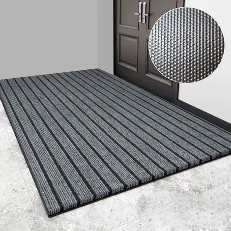 Tapis de cuisine 60 x 90 cm, tapis de cuisine lavable antidérapant, tapis de cuisine avec patins en caoutchouc, tapis de cuisine pour hall, cuisine, entrée, hall (gris) (1/4)