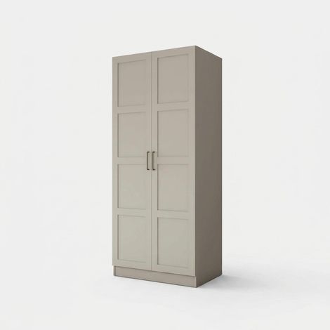 Kleiderschrank mit 2 Türen, Regalböden und Kleiderstange Grandeur (1/4)