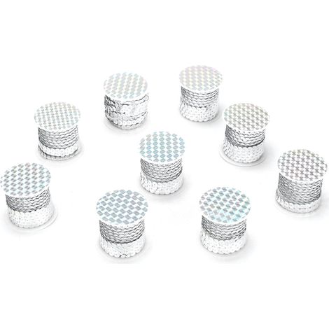 9 Rouleaux de Fil Pailleté 6mm PVC Art Déco Accessoire 5 Yards Argent (1/5)