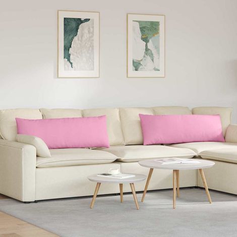 Sofakissen 2 pcs Rosa 120 x 40 cm Stoff