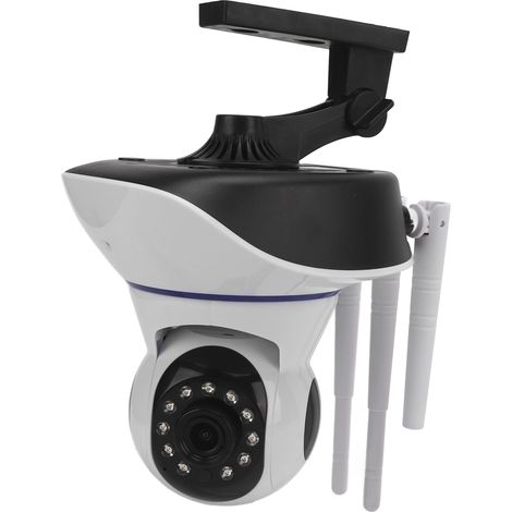 Caméra IP WiFi sans fil avec détection de mouvement, vision nocturne infrarouge, audio bidirectionnel, fonction PTZ, 3 antennes, prise 100-240 V. (1/5)