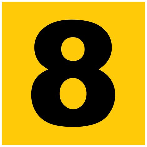 N°8 - 200x200mm - Rigide Jaune - 4220833