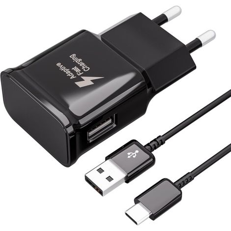 Schnellladegerät für Samsung-Smartphones, USB-Ladegerät mit USB-Typ-C-Kabel, kompatibel mit Samsung Galaxy S21, S20, S10, S9, S8, A13, A14, A23, A30, A40, Note10, 9, USB-C-Tablet-Ladegerät
