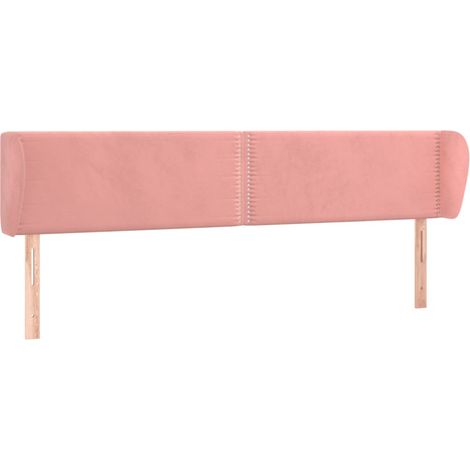 Maison Exclusive - Testiera ad Orecchio Rosa 203x23x78/88 cm in Velluto