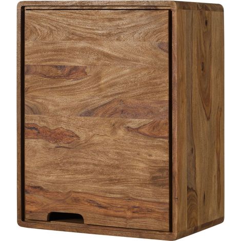 Mobile Pensile in legno di sheesham 50x35x65 sabbiato naturale MALMÖ 2 275