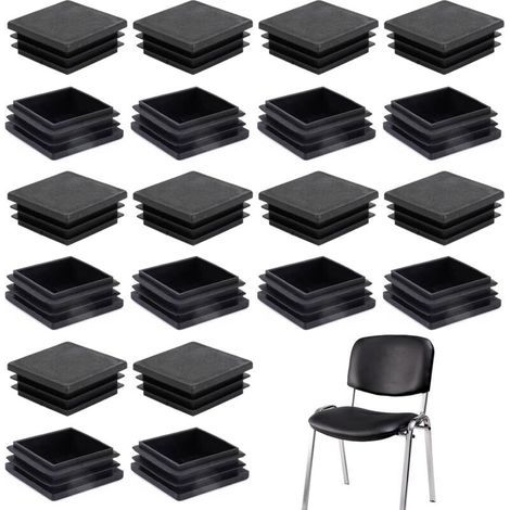 20pcs Bouchons à Lamelles Carré 40x40 30x30 35x35mm pour Tube Carre, Bouchon Plastique Carre, Embout Tube Carré, Capuchon Plastique Carre, Bouchon Tube Carré (20, 35x35) (1/5)
