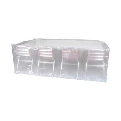 Ribiland – Housse de salon de jardin rectangulaire 310x150x80 cm – Étanche et imputrescible – Protection contre intempéries et UV – 100 % recyclable
