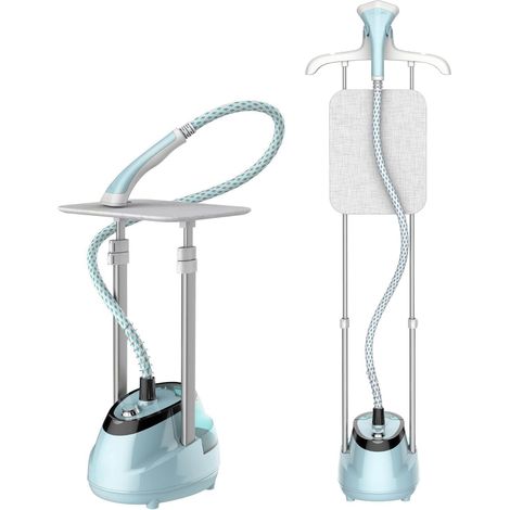 Défroisseur Vertical, Vaporisateur à Vêtements Debout 1800W avec Chaudière Turbo - Réservoir 1.6L, Vapeur Continue 1h, Repassage Plat/Suspension, 2 Tiges Rétractables, Compatible Tous Tissus (1/5)