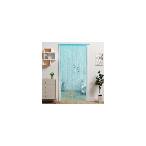 Rideau de porte à perles, séparateur de pièce à suspendre, décoration hippie à paillettes, panneau à franges à paillettes(Sans tige) (1/5)