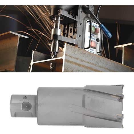 Ein metrischer Hartmetall-Plattenbohrer für magnetisches Bohren bis zu einer Tiefe von 50 mm und ein Hohlbohrer für das Bohren von Stahlplatten bis zu einer Tiefe von 36 mm. (1/5)