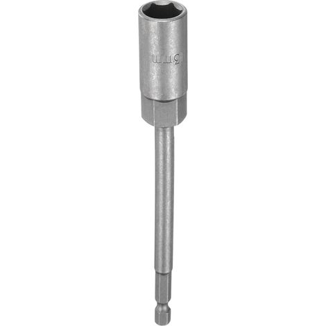 Douille À Clé À Choc 13mm Métrique Pour Embout De Perceuse 1/4" Tige Hexagonale 6" (150mm) Extra Longue Douille À 6 Points Acier CR-V Pour Embout De Perceuse (1/5)