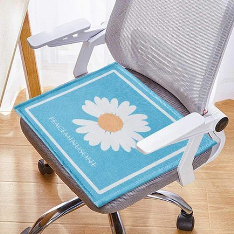 Summer Silk Seat Cushion, Breathable Cool Office Seat Cushion 45x45cm/Seat Cushion - One Flower (1/2)