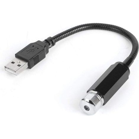 USB-LED-Innenraumleuchte fürs Autodach, Ambientebeleuchtung (Hellblau-Lila)