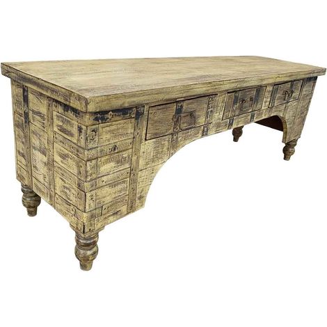 Mueble bajo de madera artesanal 165-175x45x57h cm (1/5)