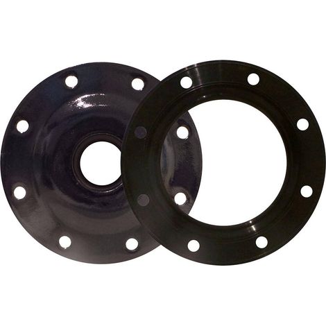 Flanschplatte 8-Loch 180 mm mit 1 1/2 Zoll IG Dichtung Adapter Elektroheizstäbe
