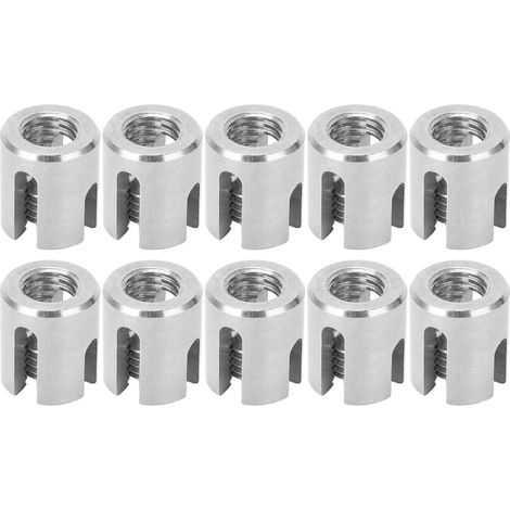 Packung mit 10 Edelstahl-Kreuzkabelklemmen zur Geländerbefestigung, für den Innen- und Außenbereich, M12 5 mm / 0,2 Zoll (1/5)