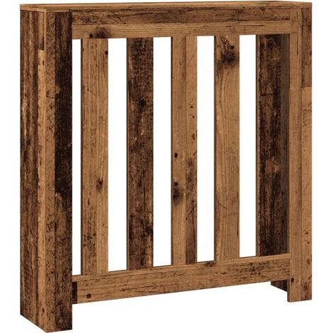 Cache-radiateur imitation bois antique, 78 x 20 x 82 cm, bois composite (1/5)