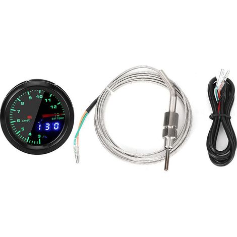 Compatible avec un indicateur de température d'échappement universel deux-en-un, instrument numérique, indicateur LED, affichage numérique. (1/5)