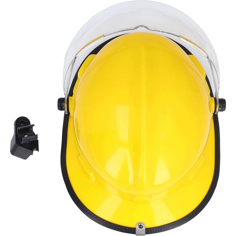 Ortviai Casque de secours incendie avec visière, résistant au feu et aux chocs, réglable, protection intégrale tête et visage
