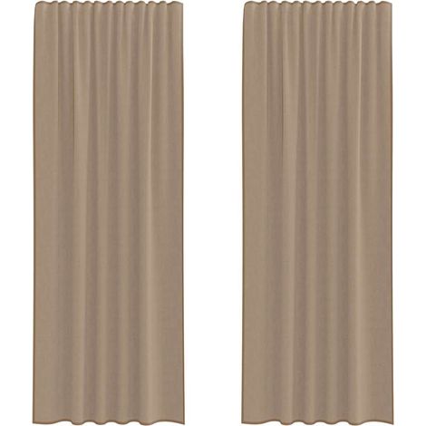 Maison Exclusive - Tende in Voile con Tasche per Aste 2 pz Marrone Chiaro