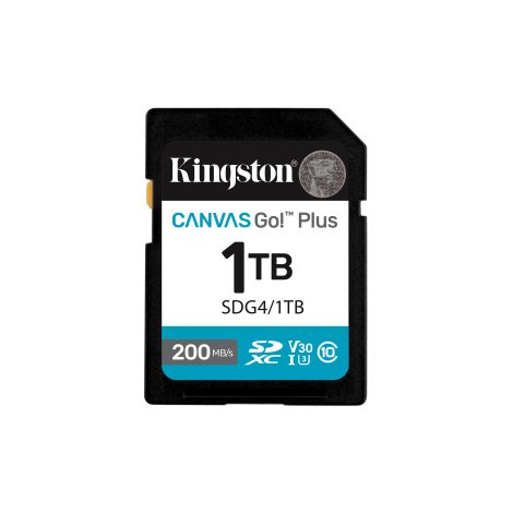 Kingston Technology 1TB SDXC Canvas Go Plus Gen4 200MB/s C10 UHS-I U3 V30
