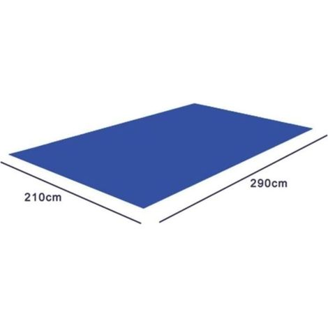 Tapis de sol pour piscine, tapis de fond carré pour piscine rectangulaire hors terre, 290 x 210 cm. (1/4)