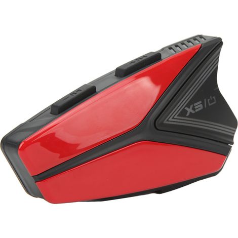 Système de communication sans fil Bluetooth 5.0 2,4 GHz pour casque de moto, étanche, avec réduction du bruit et appels mains libres (rouge). (1/5)