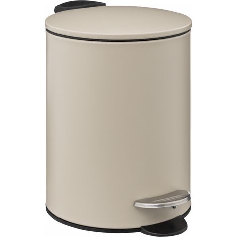 Poubelle métal à Pédale 3 litres Atmosphéra - Naturel