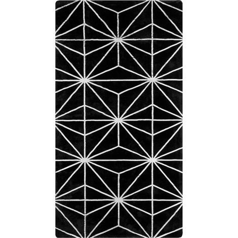 Teppich SIBEL Schwarz 80 x 150 cm Viskose (1/5)