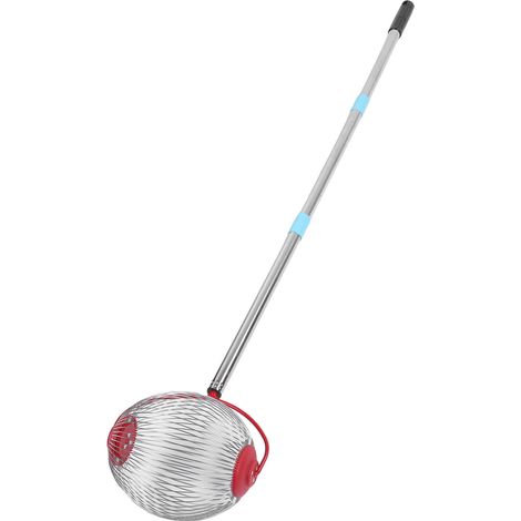 Ramasse-noix à rouleaux en acier inoxydable 44,7 pouces, 3 sections, multifonctionnel, pour noix de pécan et noix de Grenoble, usage extérieur. (1/5)