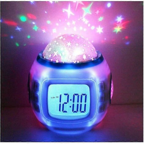 Mini-Projektor mit Wecker und Sternenlicht fürs Kinderzimmer, dekorative Geschenkidee (1/5)