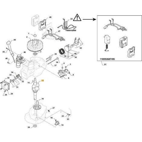 ALBERO MOTORE ORIGINALE STIGA - 118551484/0