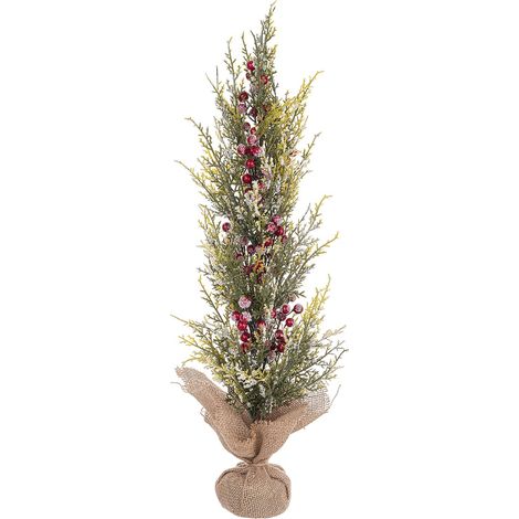 Albero di Natale "Pino Jaxon" con bacche rosse 70 cm decorazione natalizia -70 cm