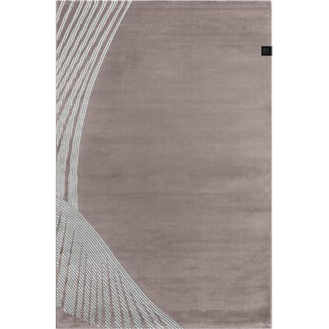 Tapis salon et chambre 160x230 rose et gris rectangle tissé motif géométrique OBEROI (1/5)