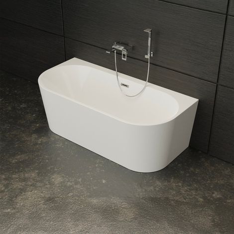 Baignoire Ilot Naos 170 blanche 170 x80 x58 cm, by SPALINA