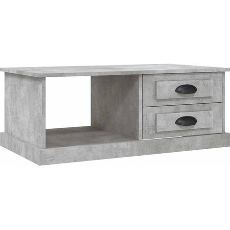 Maison Exclusive - Couchtisch Betongrau 90x50x35 cm Holzwerkstoff