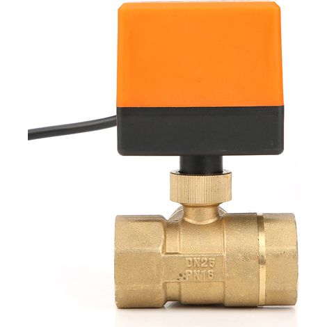 Électrovanne à bille motorisée 3 voies en laiton DN25 G1 pour climatiseur DC24V (1/5)