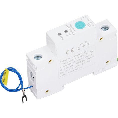 WLAN-Smart-Leistungsschalter, Energiezähler, Schalter, DIN-Schiene für Ewelink-App, drahtlose Steuerung, AC230 V, 1P, 63 A, von DEBUNS (1/5)