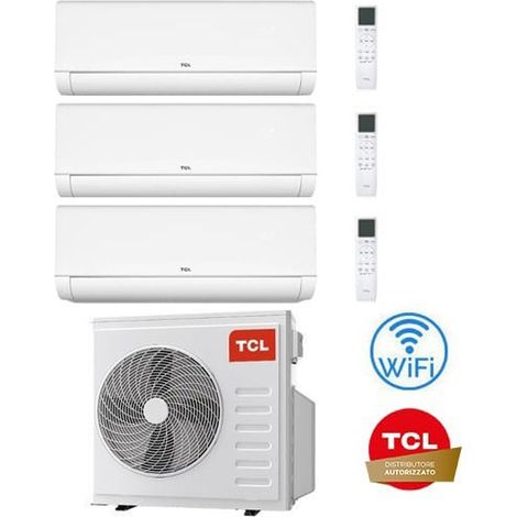Climatizzatore Condizionatore TCL BreezeIN serie P9 Wifi R32 Trial Split Inverter 9000 + 9000 + 12000 BTU con U.E. MT2730 Classe A++/A+