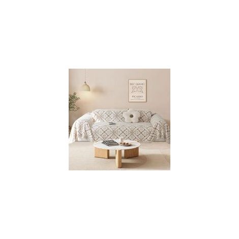 Couverture 1 2 3 4 Places en Forme de L d'angle Protege Canape, Protection Canape Chat Chiens Anti Griffe en Chenille AB Face Couvre Canapé Sofa Cover, Housse pour Meubles de Canapé 180x300cm