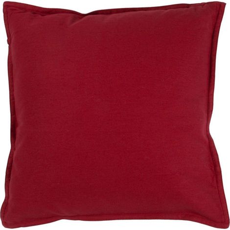 TOILE DE TOSCANE - Coussin 100% coton rouge 40x40 (1/2)