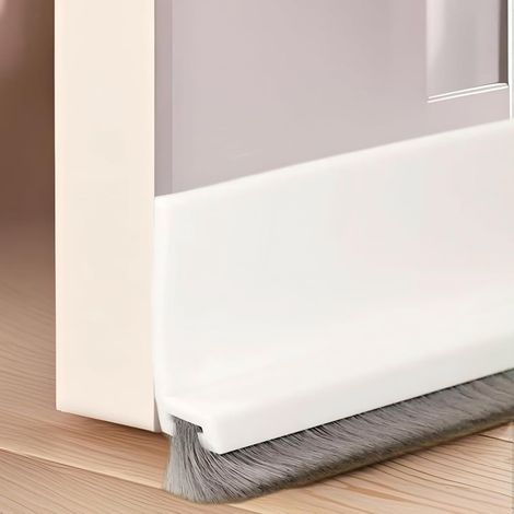 100cm Blanc Joint de Porte, Bas de Porte Brosse, Bas de Porte Isolant, Silicone Bande D'étanchéité, door seal (1/5)