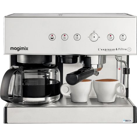 Magimix – Cafetière à dosettes expresso et filtre 19 bars – Réservoir 1,8L – Buse vapeur professionnelle – 11423