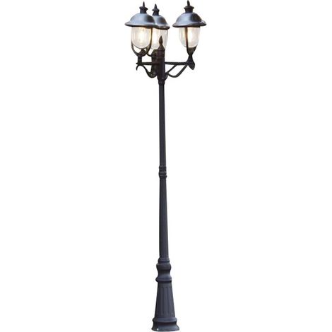 Lampe de terrasse Parma 218cm en acier inoxydable avec du noir - 7243-000